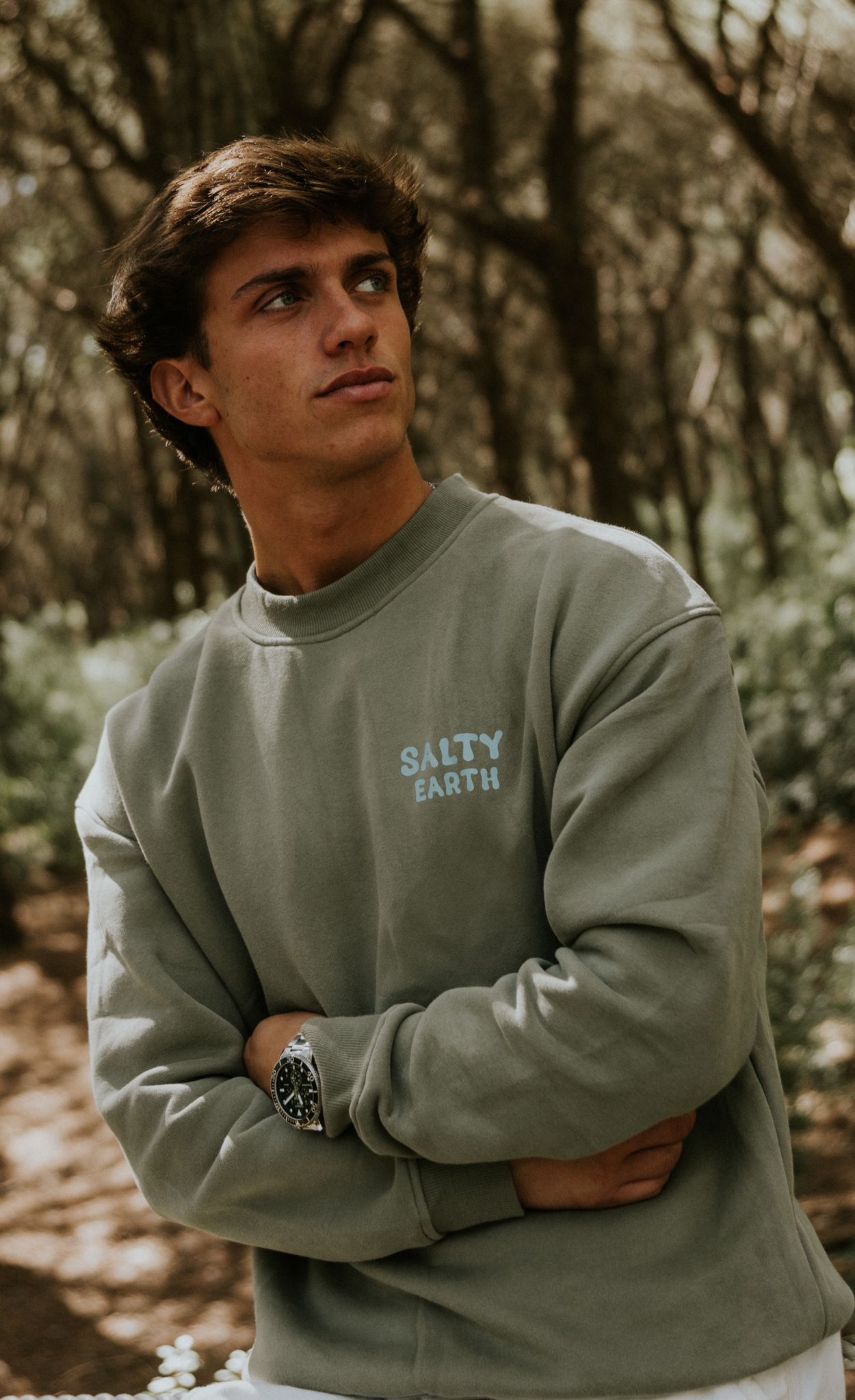 Salty Earth Palm Sweatshirt - Green