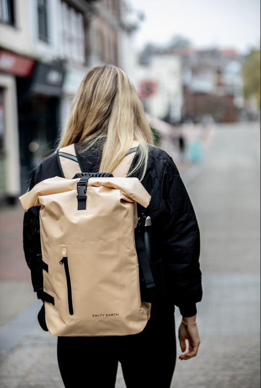 30L Recycled Dry Bag Backpack - Sand